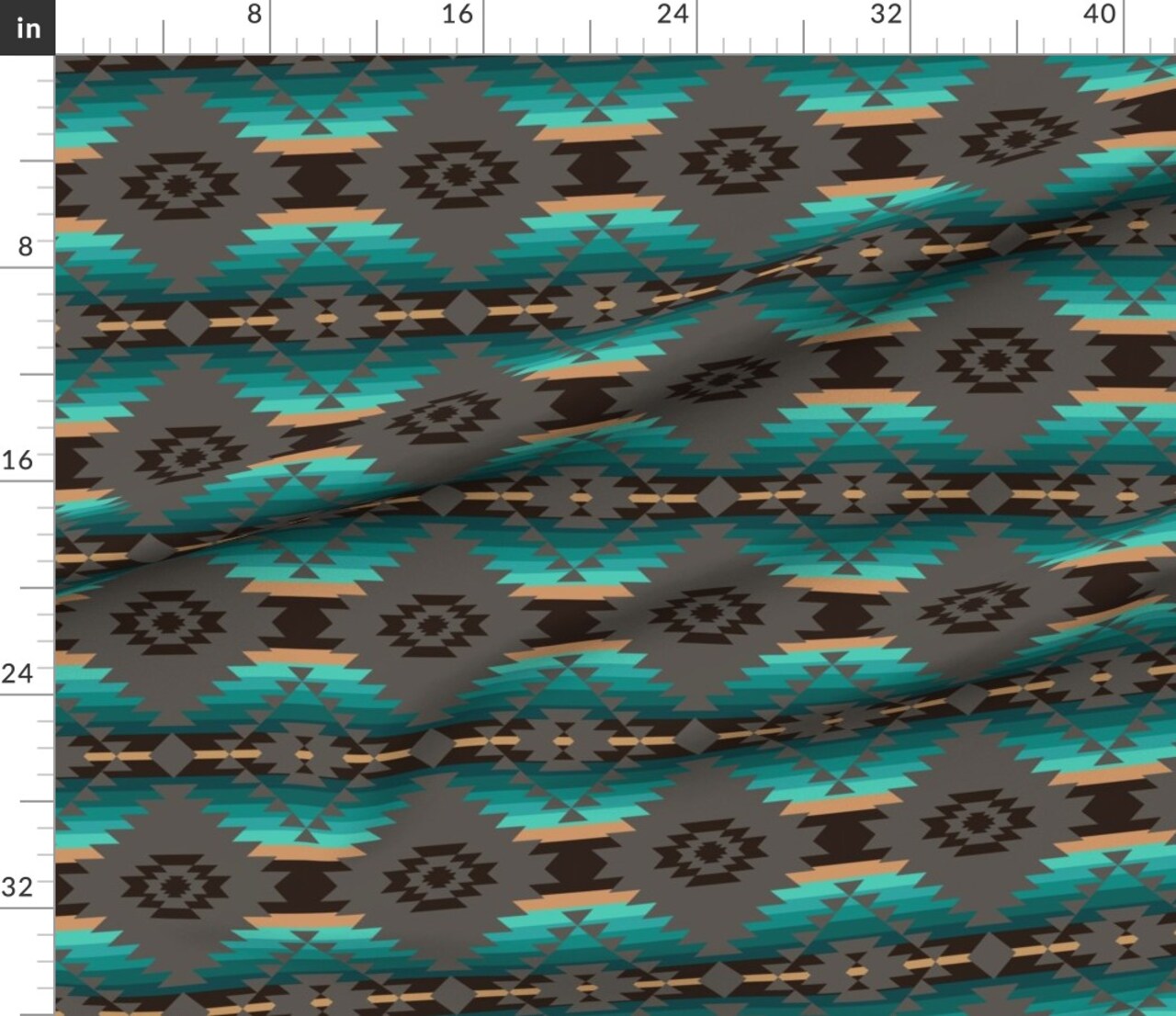 Tribal Southwest Southwestern American Custom Printed Fabric by Spoonflower Various Fabrics by the Yard or Fat Quarter